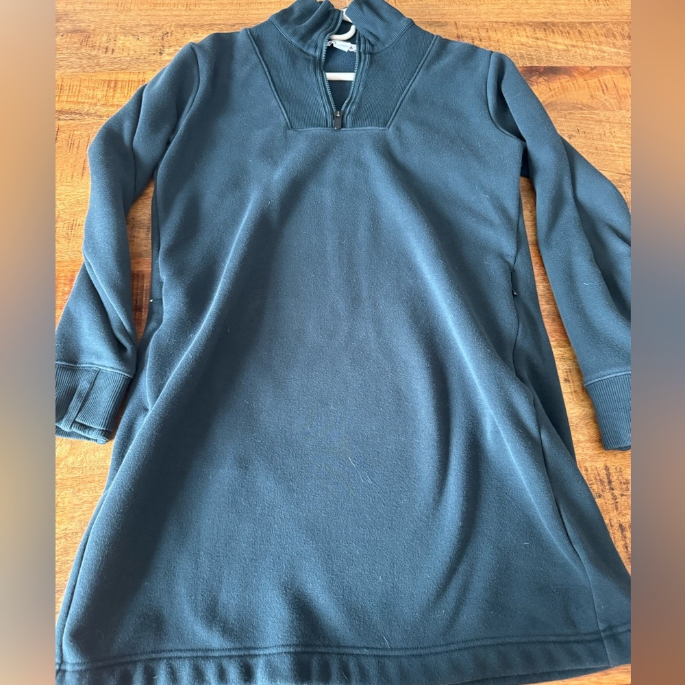 Athleta Forest Green sweatshirt dress